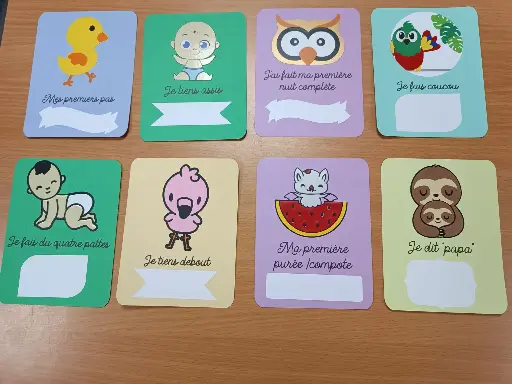 Carte étape "Mes premières fois" bébé